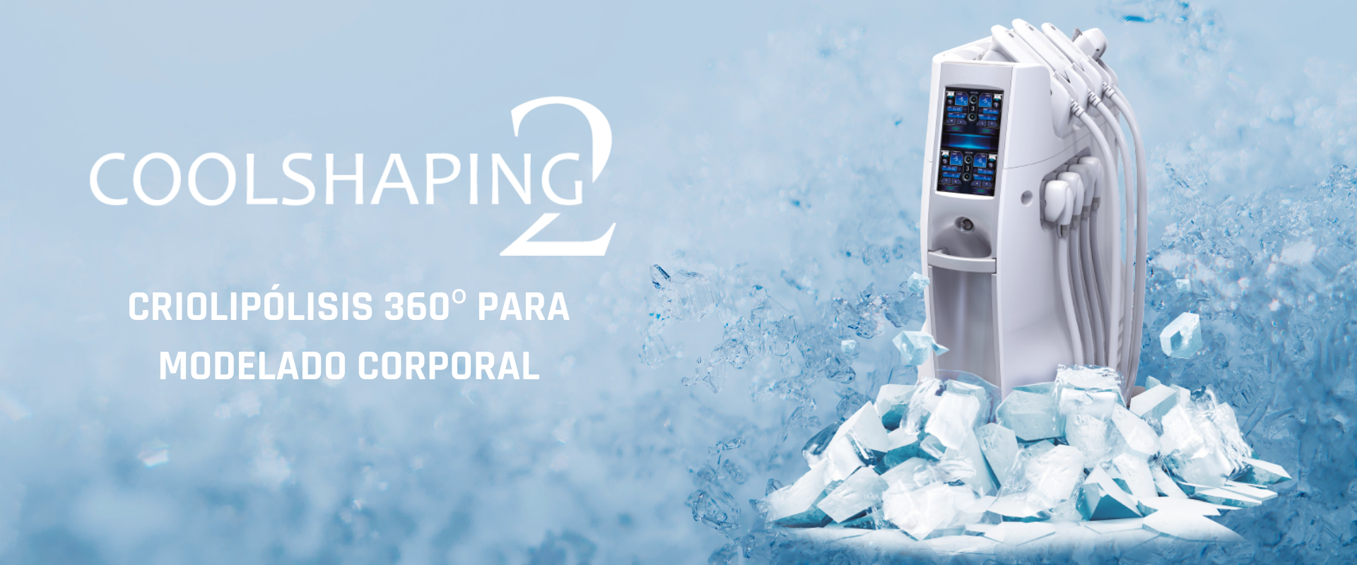 Coolshaping2 Coolshaping2: Puede usar 4 piezas de mano simultaneamente. Tratamientos corporales, mentón, brazos, piernas, Coolshaping2 puede tratar 2 pacientes al mismo tiempo