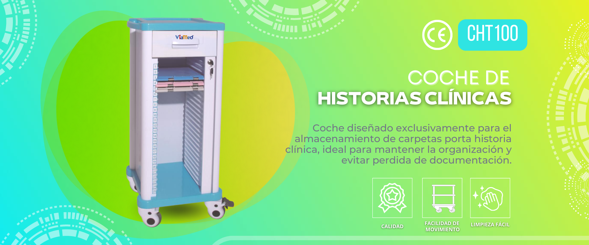 Coche de historias clínicas Coche de historias clínicas: Diseñado exclusivamente para el almacenamiento de carpetas porta historia clínica, ideal para mantener la organización y evitar perdida de documentación