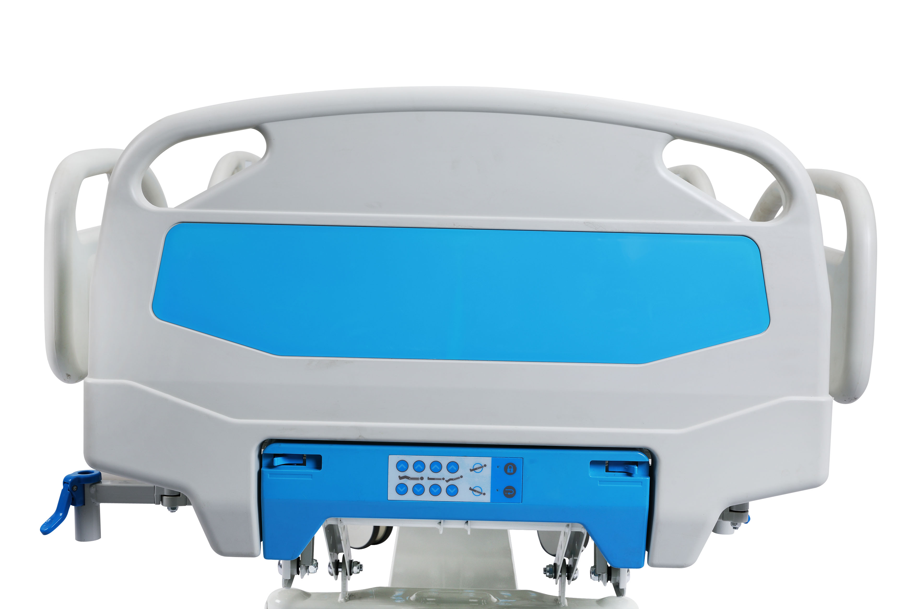 Panel de Táctil - Cama hospitalaria Cama Hospitalaria Eléctrica con panel táctil ubicado al pie de la cama para personal médico con bloqueo de funciones