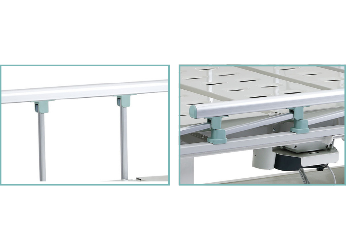 Cama Hospitalaria Características Cama Hospitalaria: Cuenta con barandillas laterales abatibles de aluminio de manejo fácil y seguro