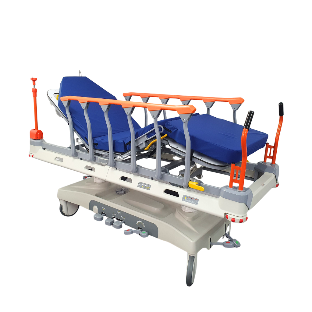 Camilla de transporte y recuperación, hidráulica, translúcida.