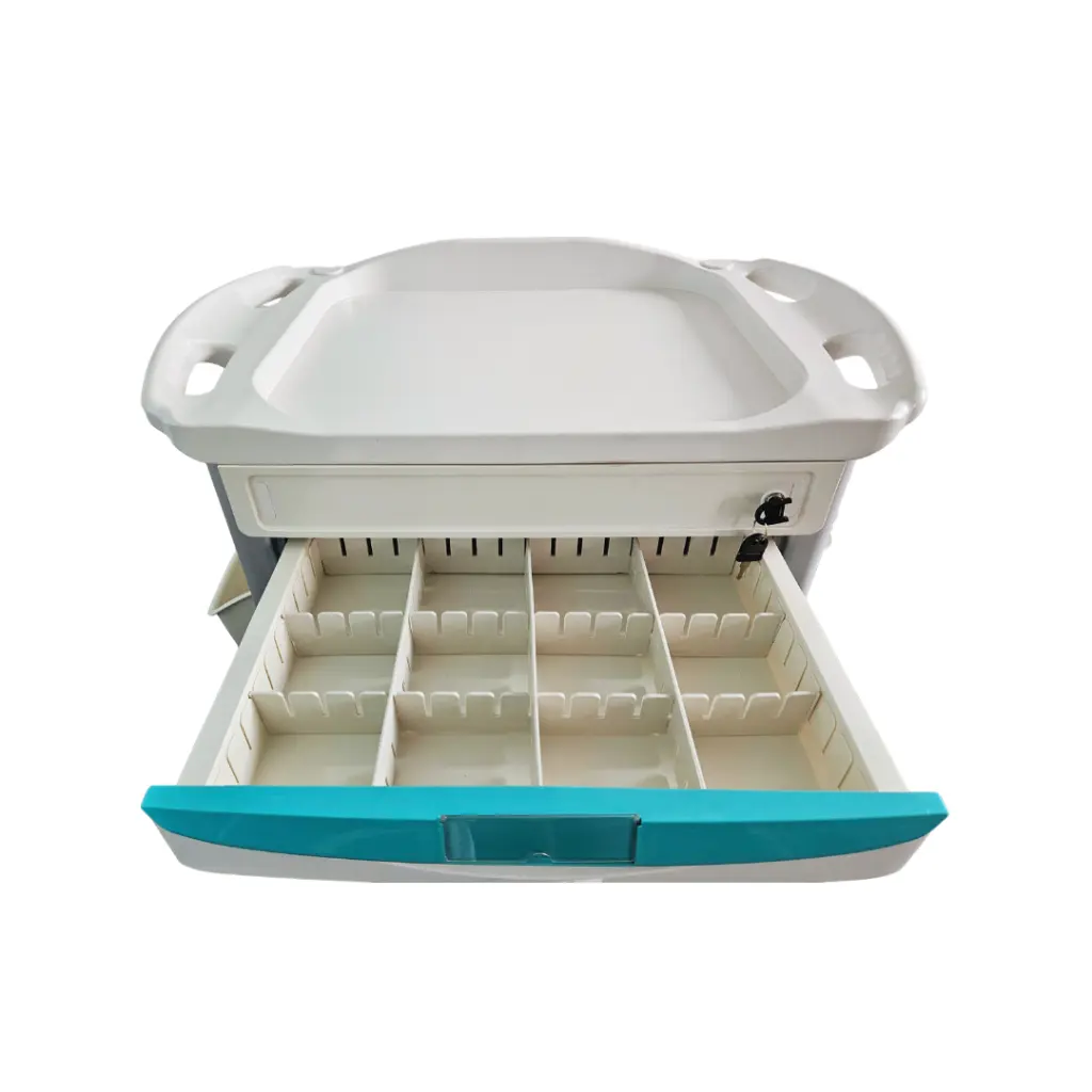 Coche médico multiuso, ABS-aluminio, 6 cajones. MT600 (2).webp