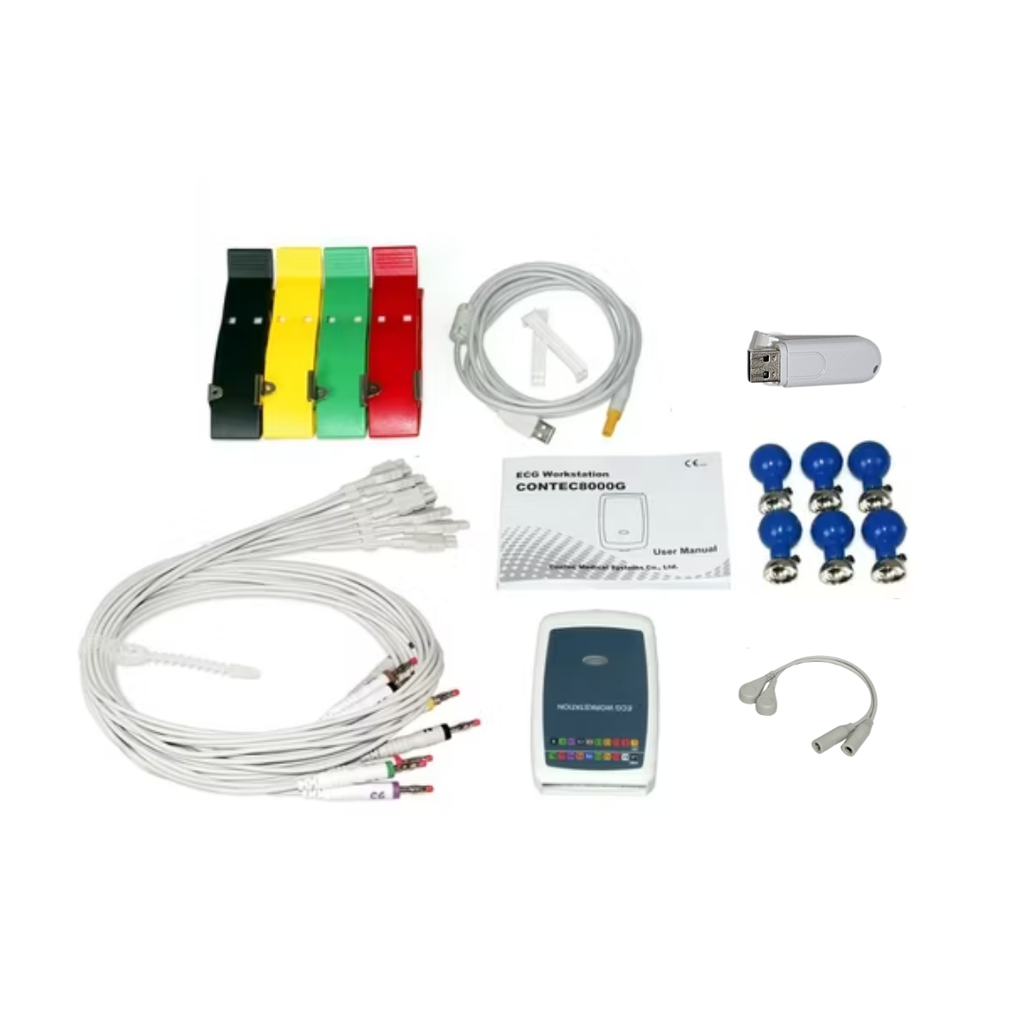 Electrocardiografo - estación de trabajo de ECG inalambrico, Contec 