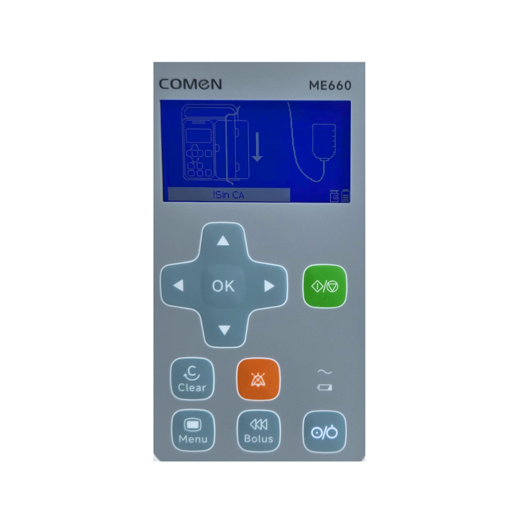 Bomba de infusion volumetrica, Comen