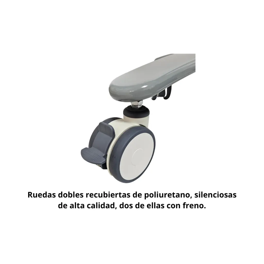 [TR700] Coche de transporte equipos, ABS - Aluminio, altura regulable. Viamed (3).webp