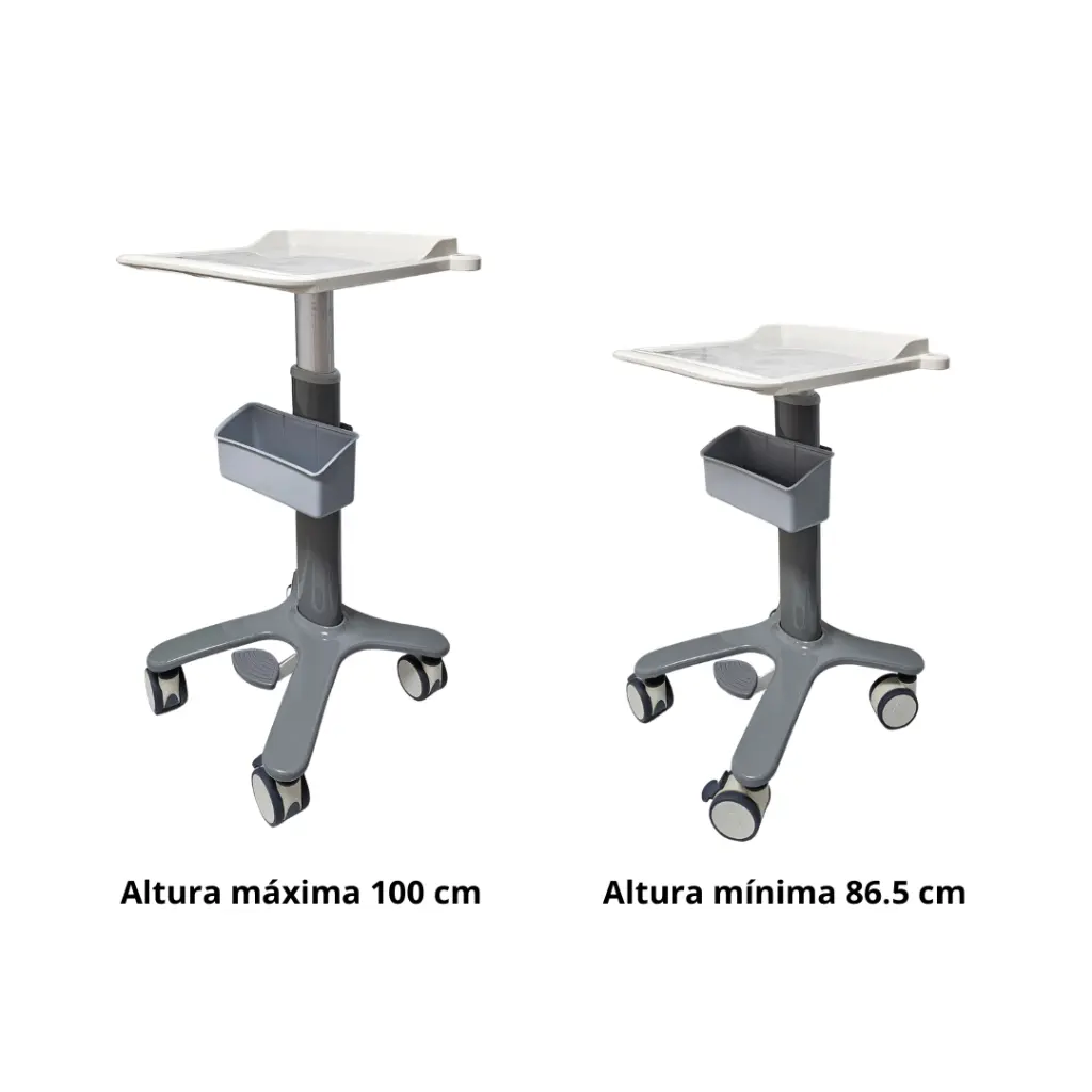 [TR700] Coche de transporte equipos, ABS - Aluminio, altura regulable. Viamed (1).webp