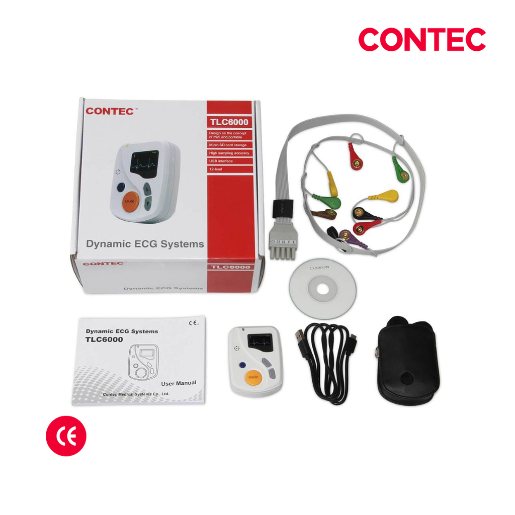 Holter ECG 12 canales, CONTEC3