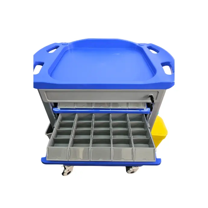 Coche de medicamentos, ABS, cajon doble lado. VIAMED