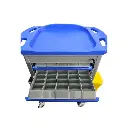 Coche de medicamentos, ABS, cajon doble lado. VIAMED