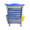 Coche de medicamentos, ABS, cajon doble lado. VIAMED