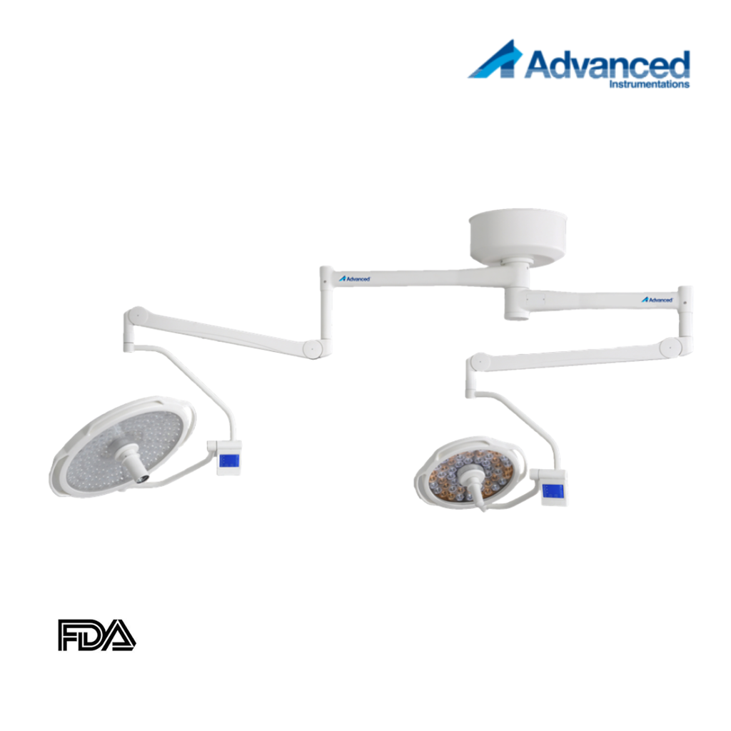 Lampara quirurgica cielitica LED, doble cupula 500mm/700mm, Advanced