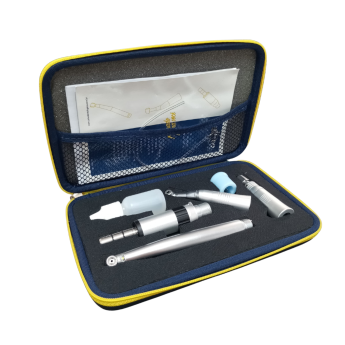 Kit odontologico: 3 piezas: Micromotor, Contrangulo, Pieza Recta, Calu