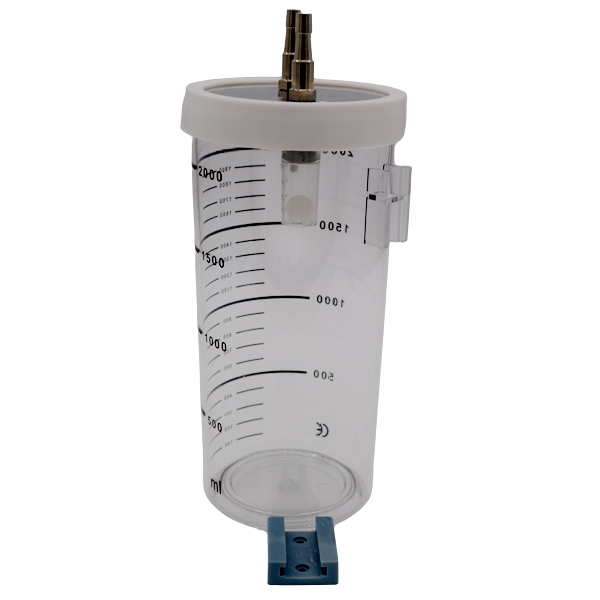 Frasco de succion, 2.000cc, policarbonato autoclavable, Medease