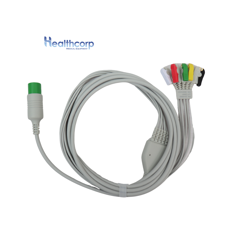 Cable ECG, 7 pin,  5 leads tipo pinza. neonatal para monitor. CONTEC