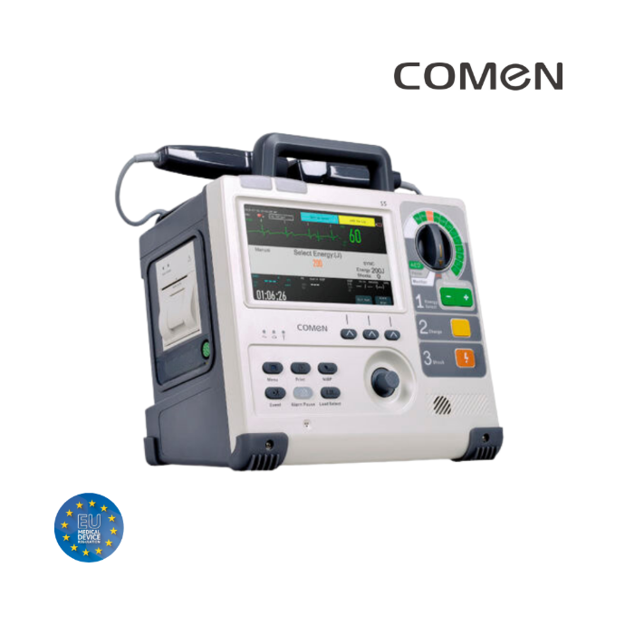 Desfibrilador-monitor ECG, Bifásico 360 Joules, S5. Comen