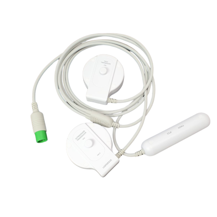 Cable 3 en 1, (Toco, transductor FHR, mark event), monitor fetal CMS800G newV, Contec.