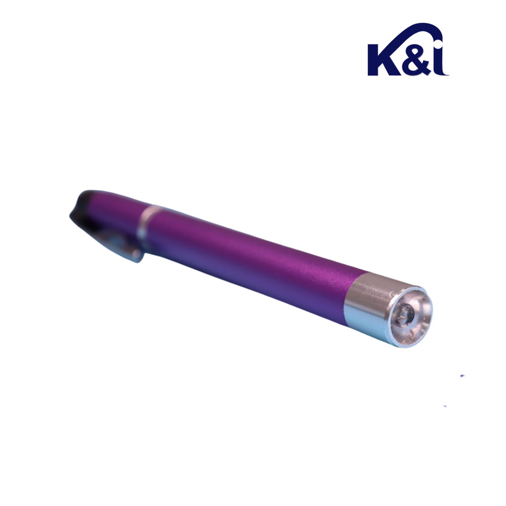 Linterna de examinacion pupilar, color purpura. KI