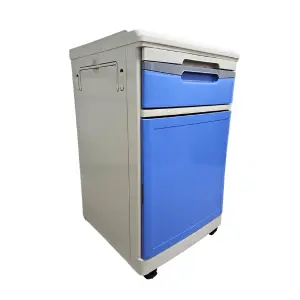 Mesa de noche, velador ABS, color azul. VIAMED