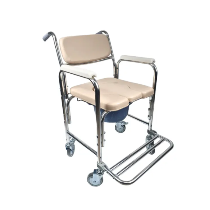 Silla de baño con inodoro y ruedas. KI