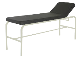 Camilla de examen, 2 secciones, pintura electrostática.