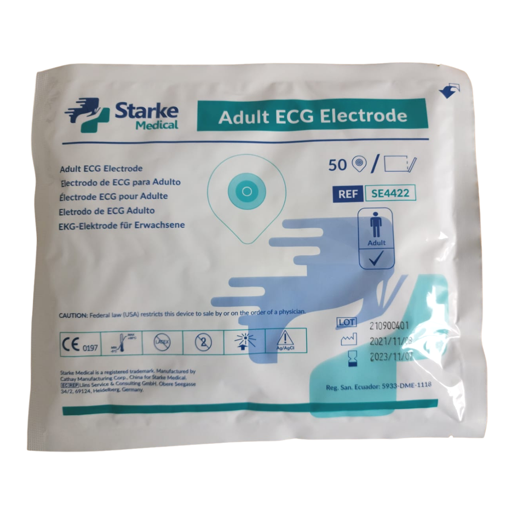 Electrodos de monitoreo ECG, adulto, sobre x 50uds. Starke
