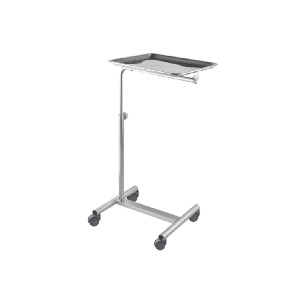 Mesa de Mayo acero inox, 4 ruedas.
