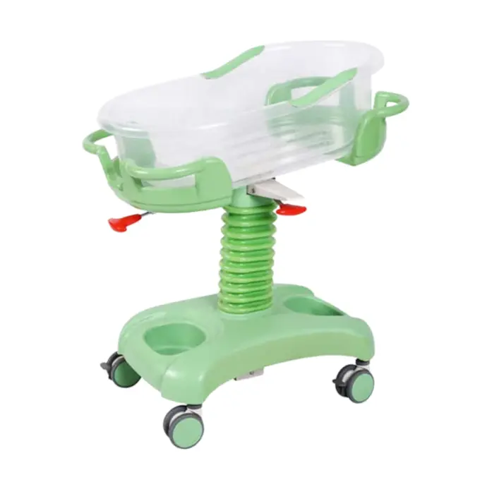 Cuna hospitalaria, baby cuna, verde