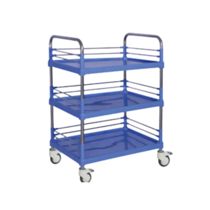 Coche de curaciones ABS y acero inox, 3 paneles. Viamed
