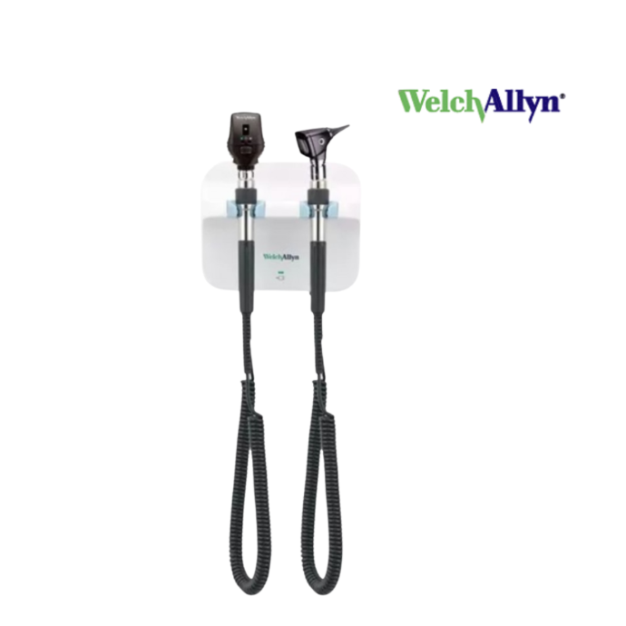 Set de diagnostico de pared, otoscopio + oftalmoscopio, luz halogena. WelchAllyn