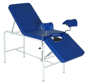 Camilla de examen, 3 secciones, gineco-obstetrica, acero INOX.