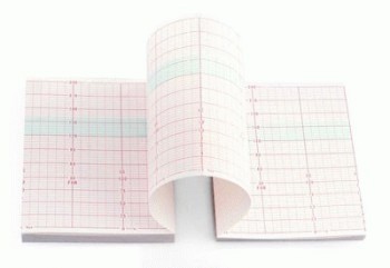 Papel termico para electrocardiografo, Z-fold, 210mm x 295mm x 100paginas, for ECG-12. Advanced