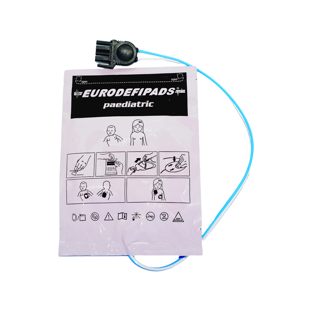 ElectroPads pediatrico para desfibrilador, conector Quik-Combo para Comen, Mindray, Advanced. FIAB