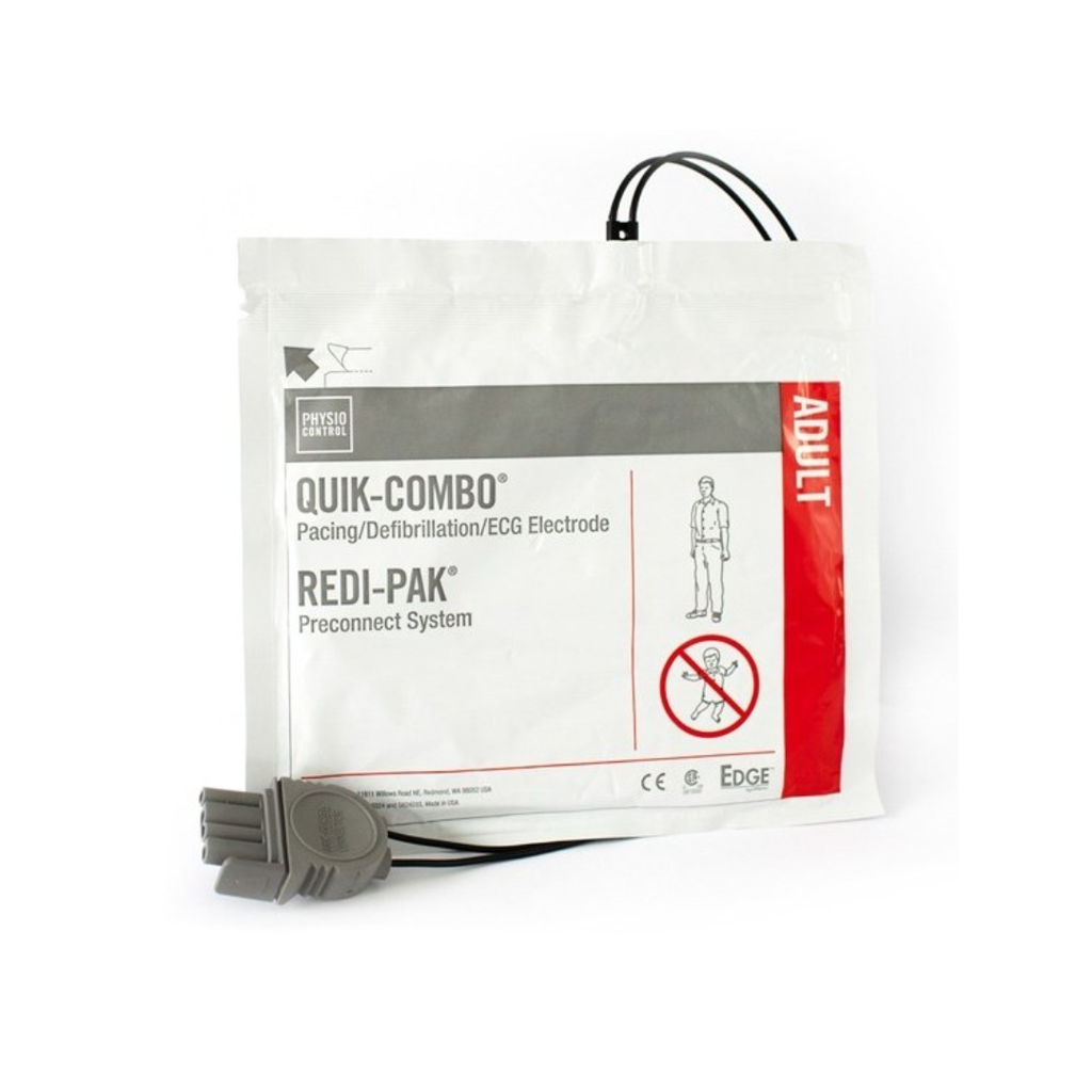 ElectroPads Adulto para desfibrilador, conector Quik-Combo. Phisio Control