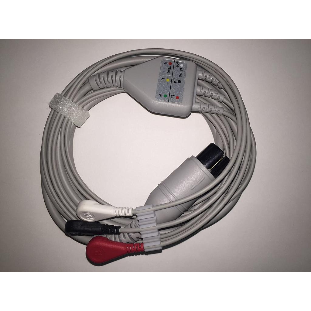 ECG cable troncal + 3 leads cable terminal, adulto, snap 6 pins. to PM-2000 series, Advanced