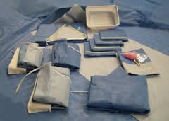 Paquete de cirugia abdominal completo, esteril, descartable, Saralej