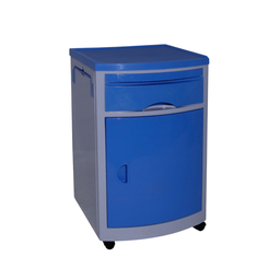 [BS100] Mesa de noche, velador ABS, color azul. VIAMED