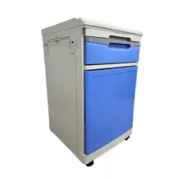 [BS100] Mesa de noche, velador ABS, color azul. VIAMED