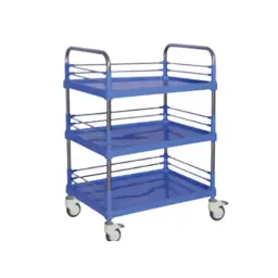 [UT220] Coche de curaciones ABS y acero inox, 3 paneles. Viamed